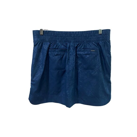 ORVIS Travel Skort Embossed Blue Print Shattered Glass Sz M - Picture 3 of 8